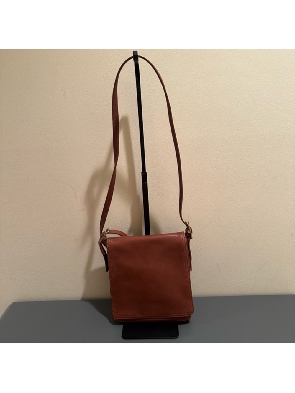 Vintage Coach Legacy Slim Flap Brown Leather Crossbody style 9821 (2002)